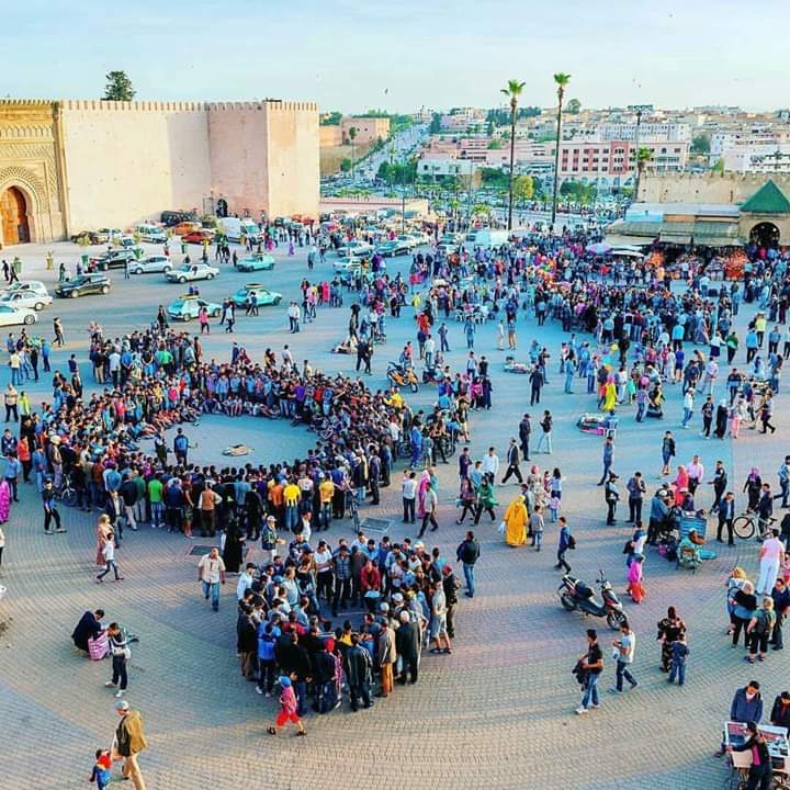 Image of Lahdim Square in the old Medina of Meknes