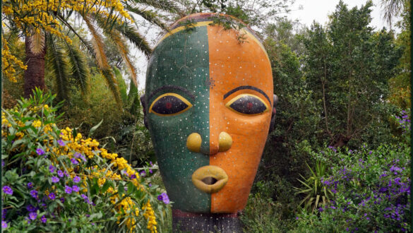 The lush beauty and artistic sculptures of the Anima André Heller Garden in Marrakech.